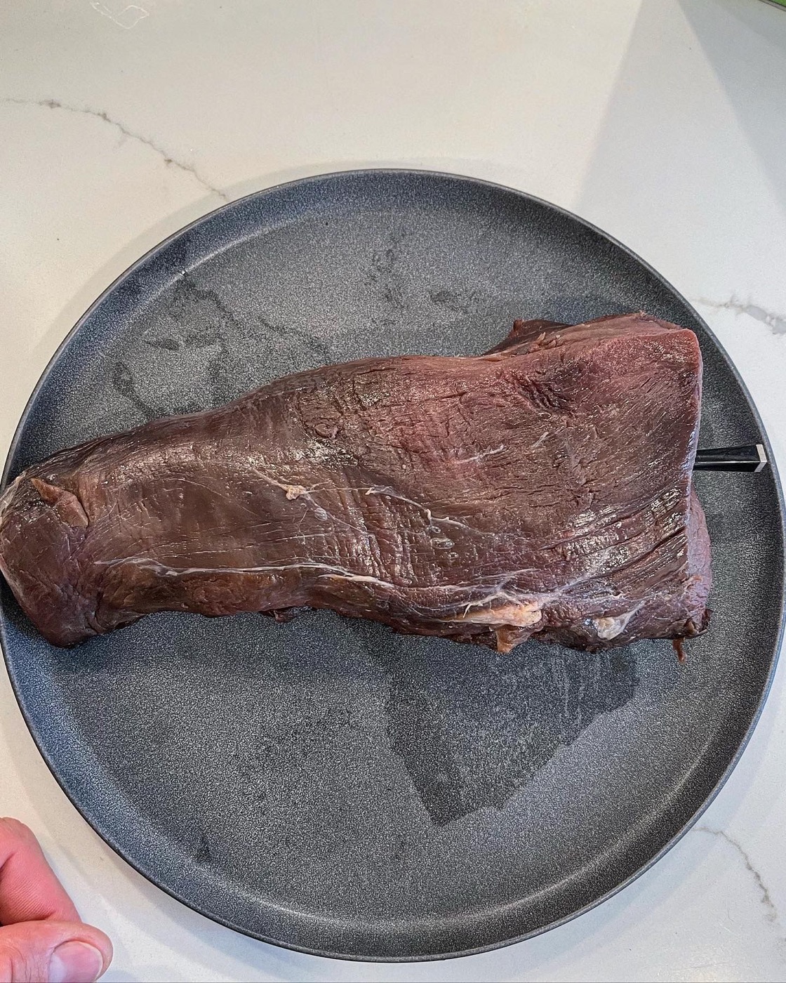 cooked moose meat